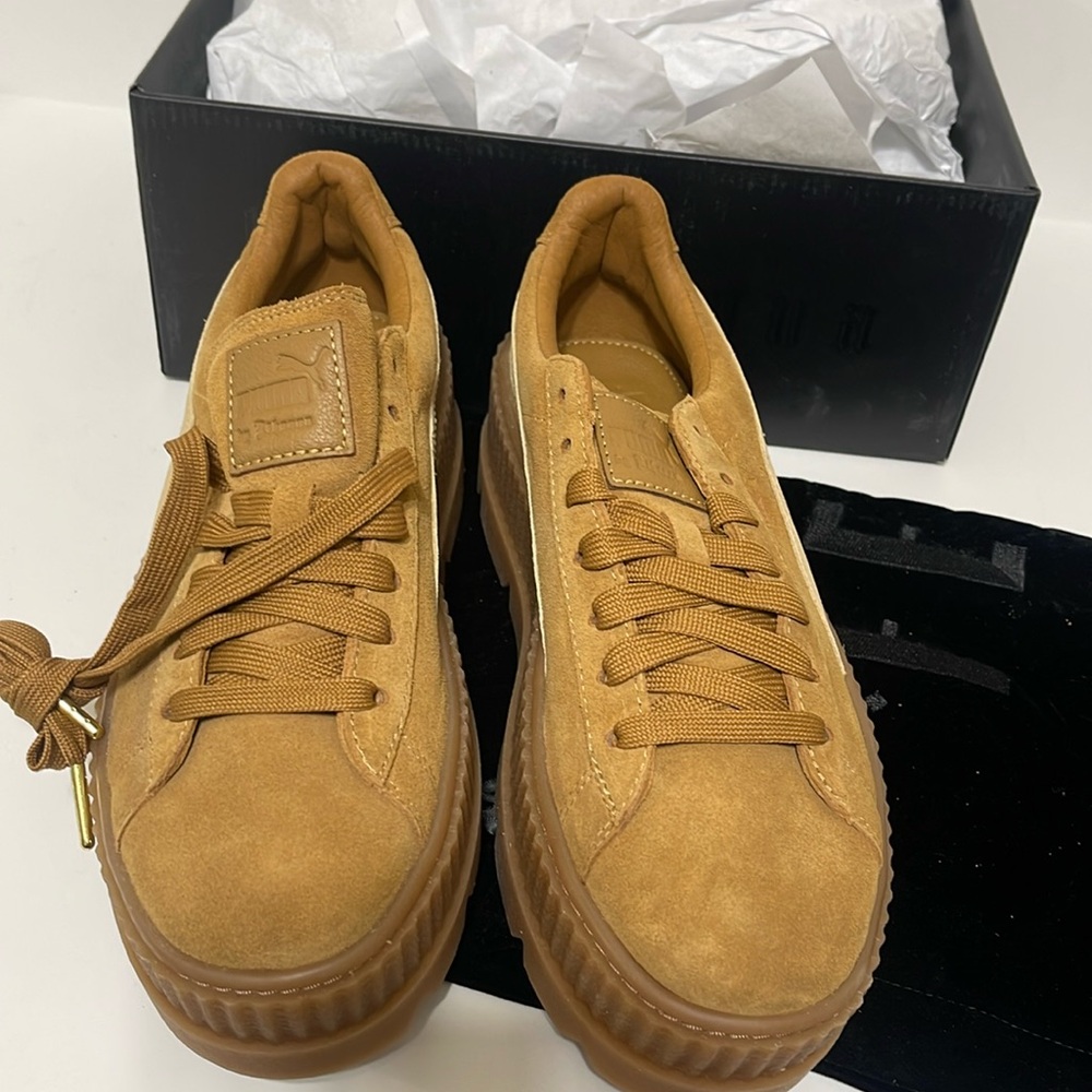 Puma Fenty X Cleated Creeper size 9 Golden Brown Brand New OBO